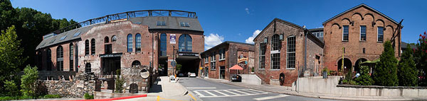 Photo of Clipper Mill Park (formerly Poole & Hunt Foundry), 2013.